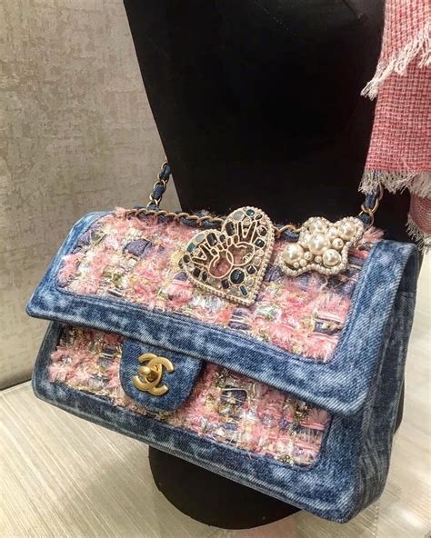 chanel tweed bag denim color|Chanel tweed bag for sale.